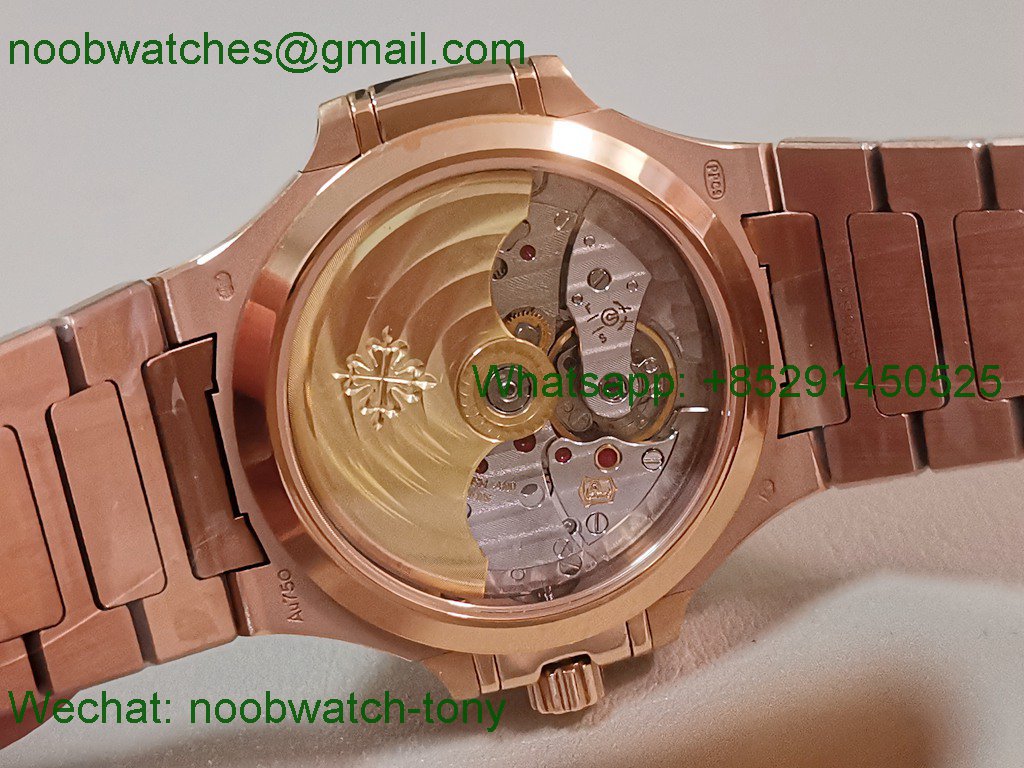 Replica Patek Philippe Nautilus 7118 Ladies Diamonds Bezel Rose Gold PPF 1:1 Best SuperClone White Dial A324 
