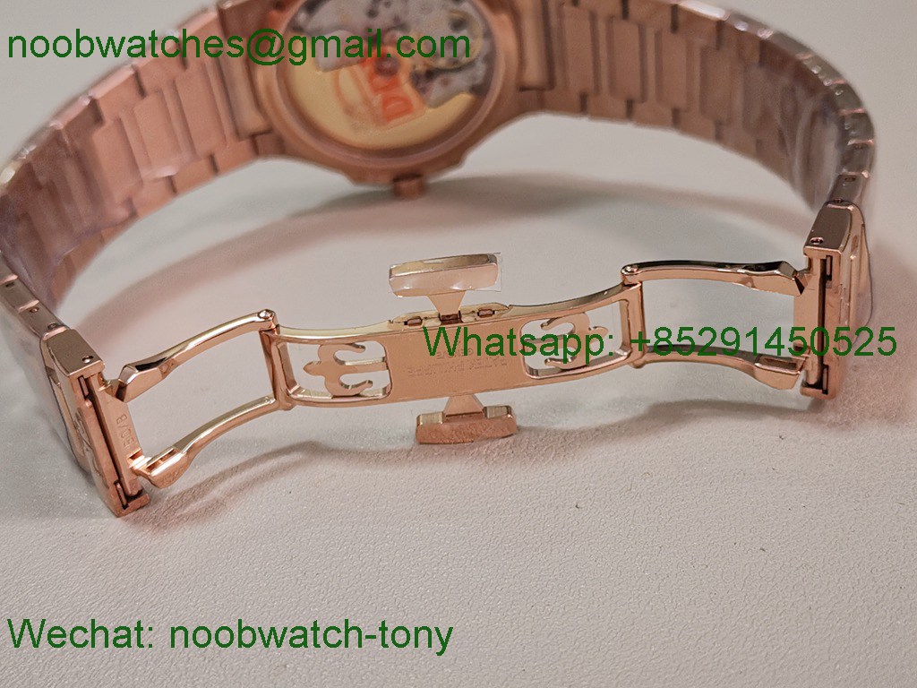 Replica Patek Philippe Nautilus 7118 Ladies Rose Gold Diamond Bezel DDF 1:1 Best SuperClone DD324 