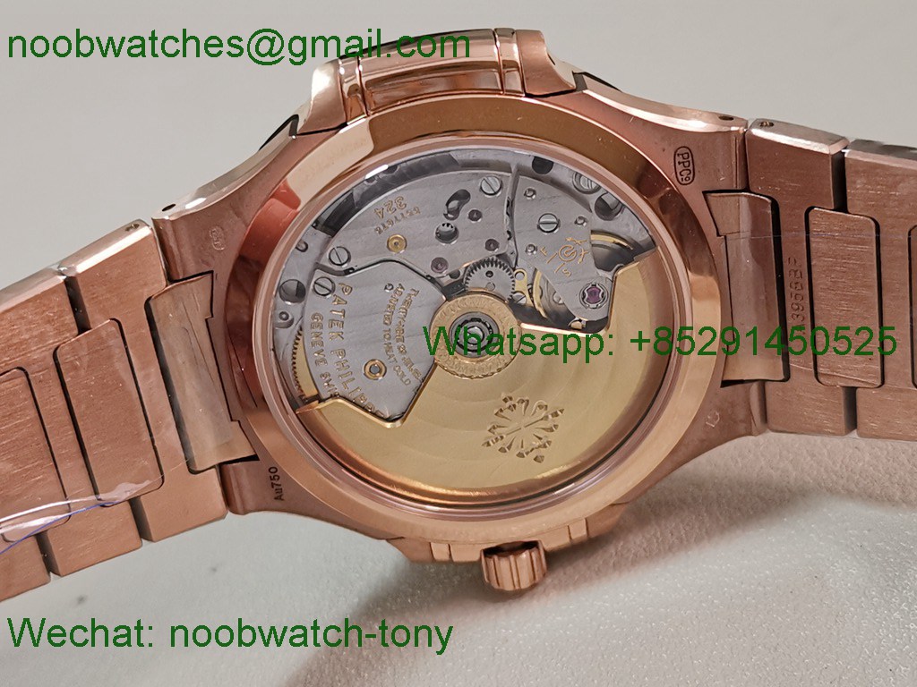 Replica Patek Philippe Nautilus 7118 Ladies Rose Gold Diamond Bezel DDF 1:1 Best SuperClone DD324 