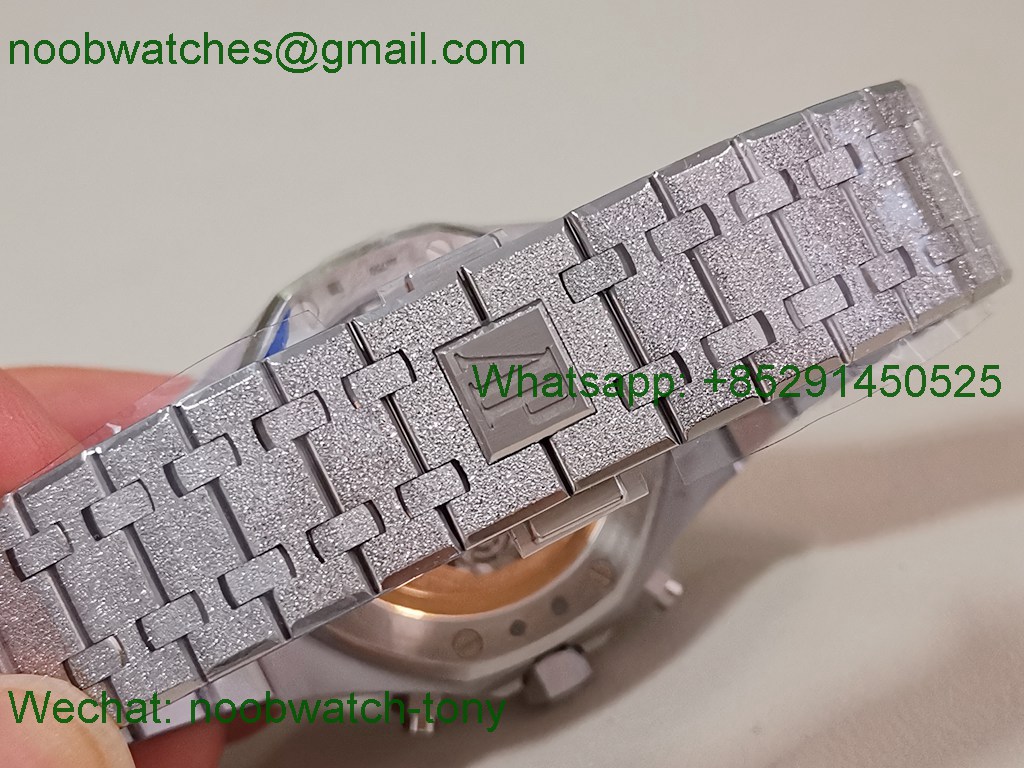 Replica Audemars Piguet AP Royal Oak Chrono 26240 Frosted APSF 1:1 Best SuperCLone Ice Blue Dial SA4401
