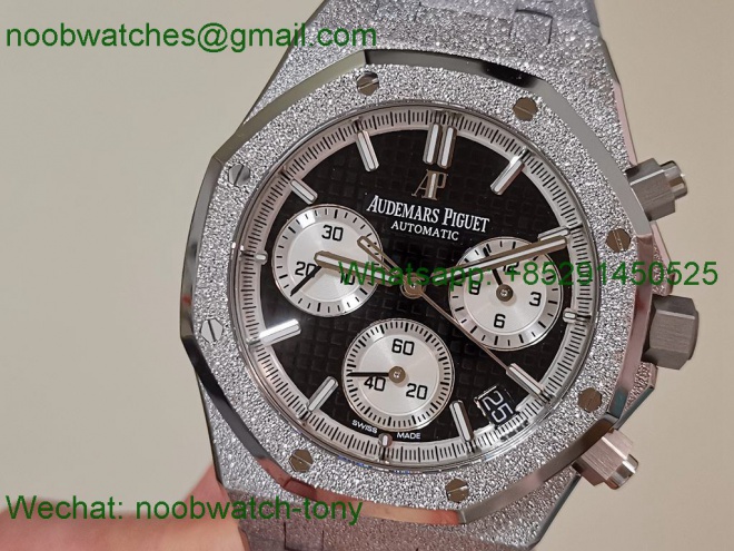 Replica Audemars Piguet AP Royal Oak Chrono 26240 Frosted APSF 1:1 Best SuperCLone Black Dial SA4401