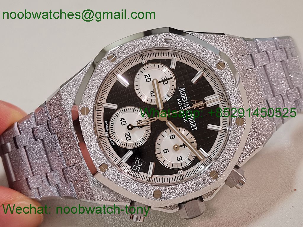 Replica Audemars Piguet AP Royal Oak Chrono 26240 Frosted APSF 1:1 Best SuperCLone Black Dial SA4401