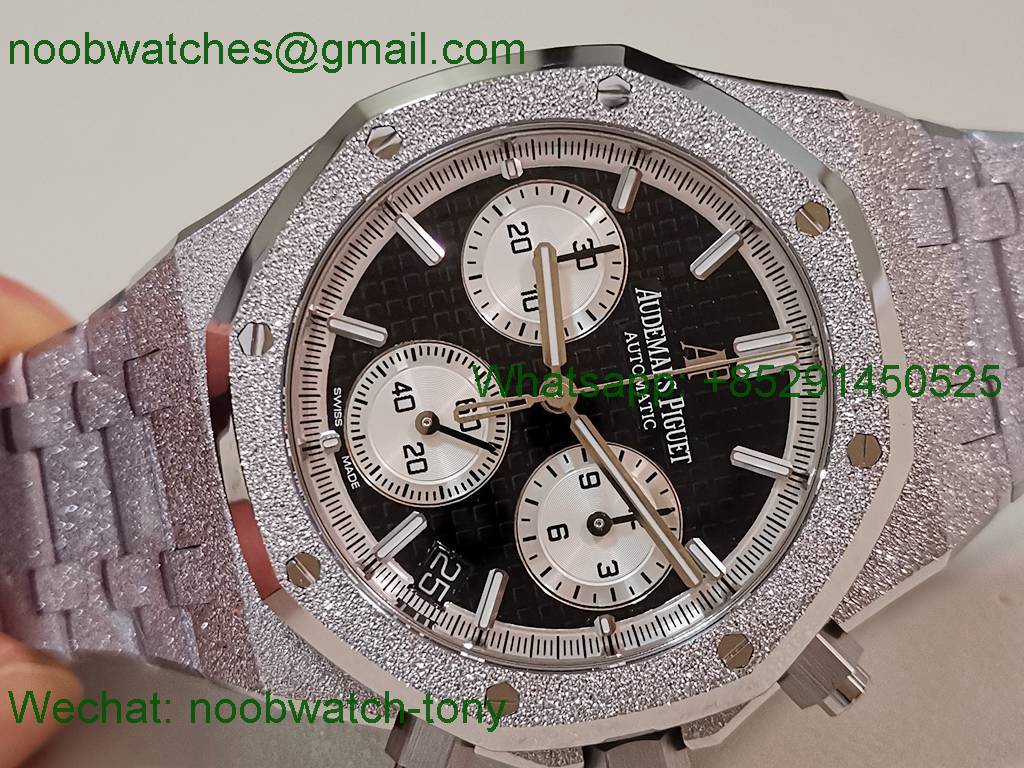 Replica Audemars Piguet AP Royal Oak Chrono 26240 Frosted APSF 1:1 Best SuperCLone Black Dial SA4401