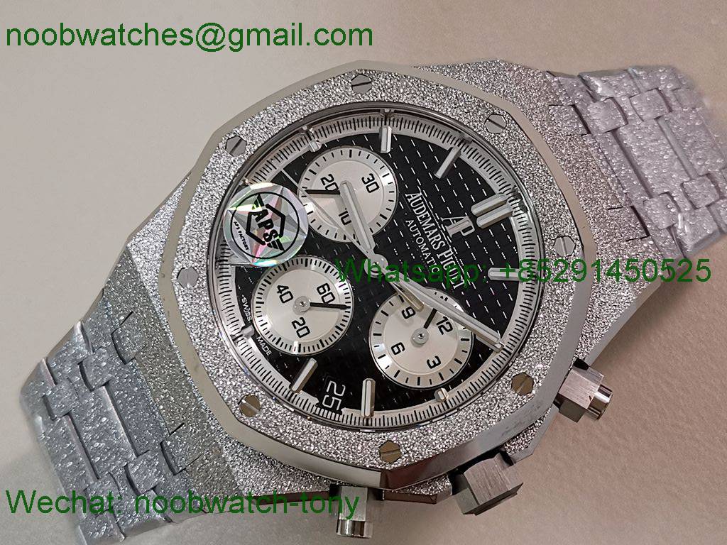 Replica Audemars Piguet AP Royal Oak Chrono 26240 Frosted APSF 1:1 Best SuperCLone Black Dial SA4401