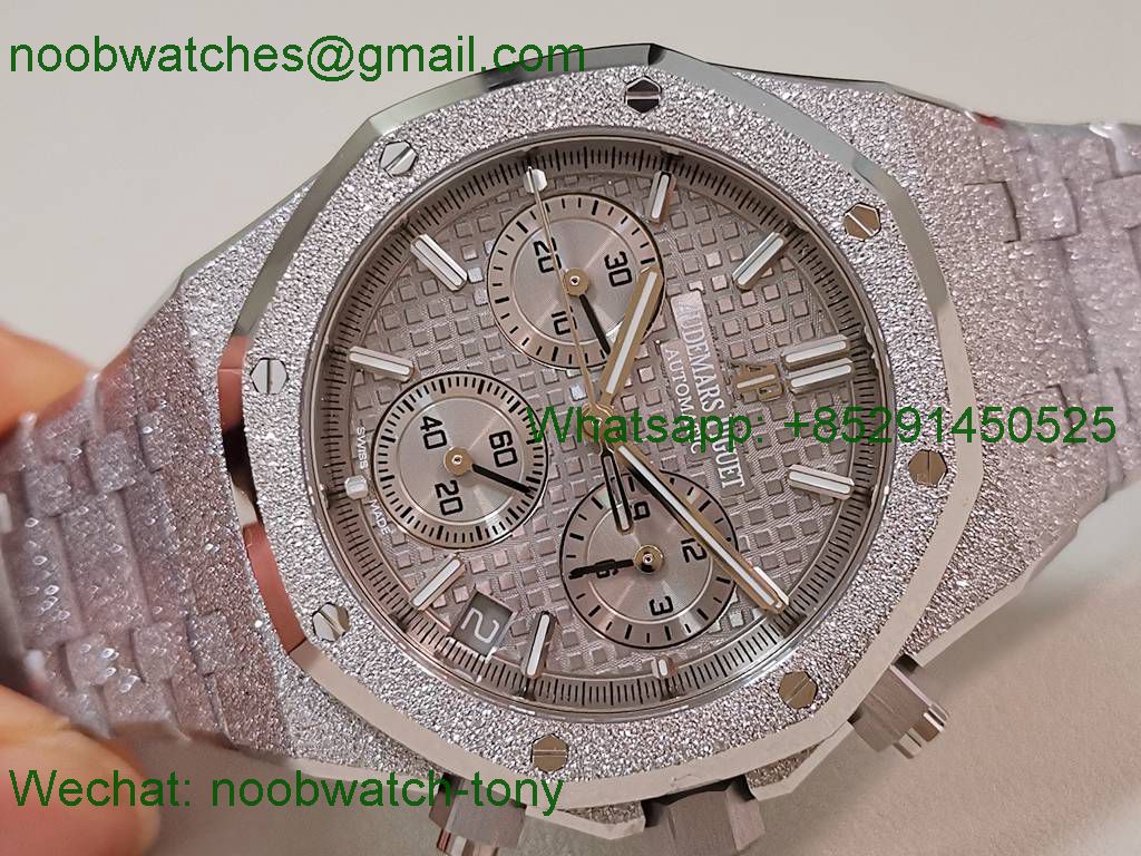 Replica Audemars Piguet AP Royal Oak Chrono 26240 Frosted APSF 1:1 Best SuperCLone Silver Dial SA4401