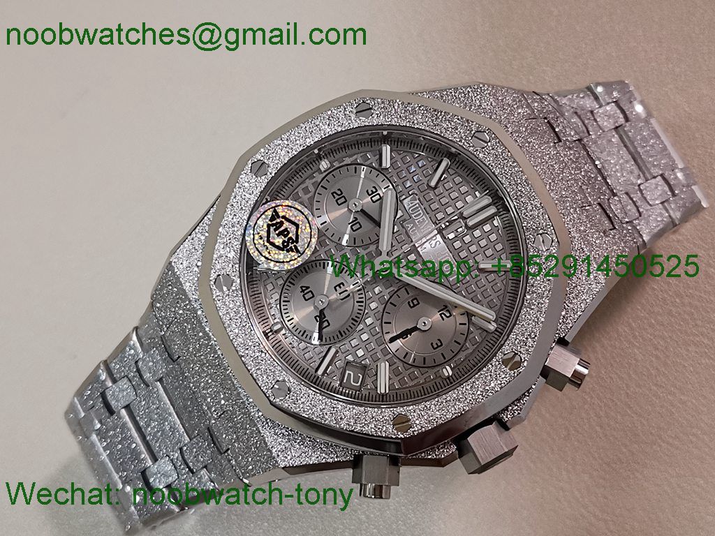 Replica Audemars Piguet AP Royal Oak Chrono 26240 Frosted APSF 1:1 Best SuperCLone Silver Dial SA4401