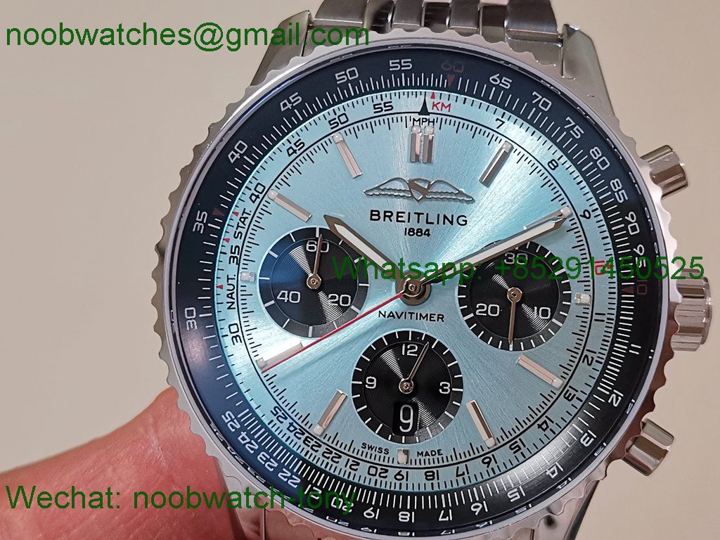 Replica Breitling Navitimer B01 Chrono 43mm Ice Blue Dial BLS SuperClone
