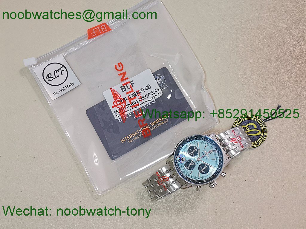 Replica Breitling Navitimer B01 Chrono 43mm Ice Blue Dial BLS SuperClone