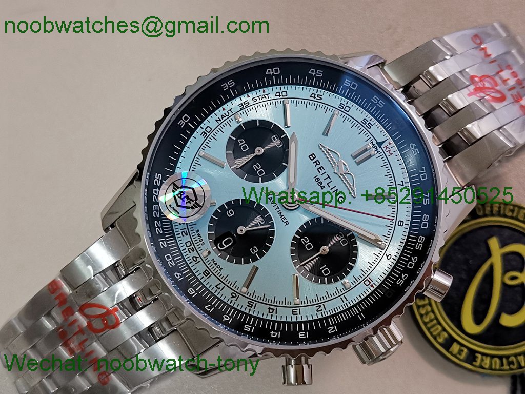 Replica Breitling Navitimer B01 Chrono 43mm Ice Blue Dial BLS SuperClone