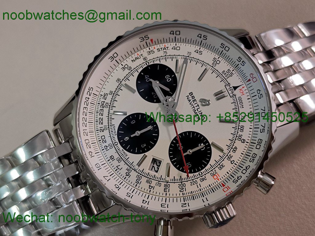 Replica Breitling Navitimer B01 Chrono 43mm White Dial BLS SuperClone