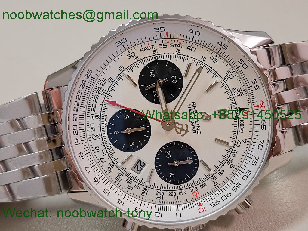 Replica Breitling Navitimer B01 Chrono 43mm White Dial BLS SuperClone