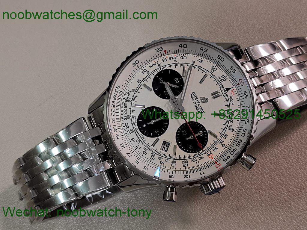 Replica Breitling Navitimer B01 Chrono 43mm White Dial BLS SuperClone