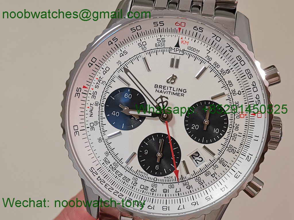 Replica Breitling Navitimer B01 Chrono 43mm White Dial BLS SuperClone
