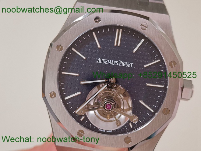 Replica Audemars Piguet AP Royal Oak 41mm Tourbillon BBS Best SuperClone Blue Dial