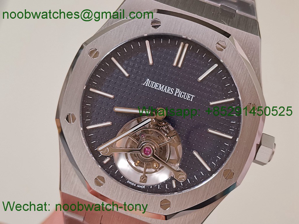 Replica Audemars Piguet AP Royal Oak 41mm Tourbillon BBS Best SuperClone Blue Dial