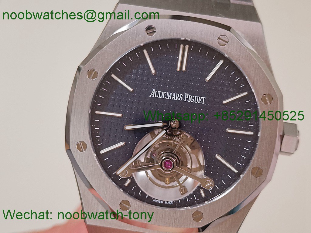 Replica Audemars Piguet AP Royal Oak 41mm Tourbillon BBS Best SuperClone Blue Dial