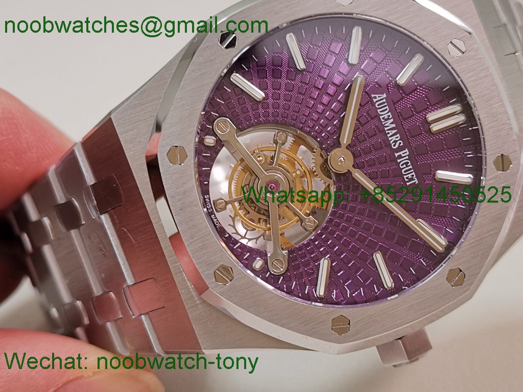 Replica Audemars Piguet AP Royal Oak 41mm Tourbillon BBS Best SuperClone Purple Dial