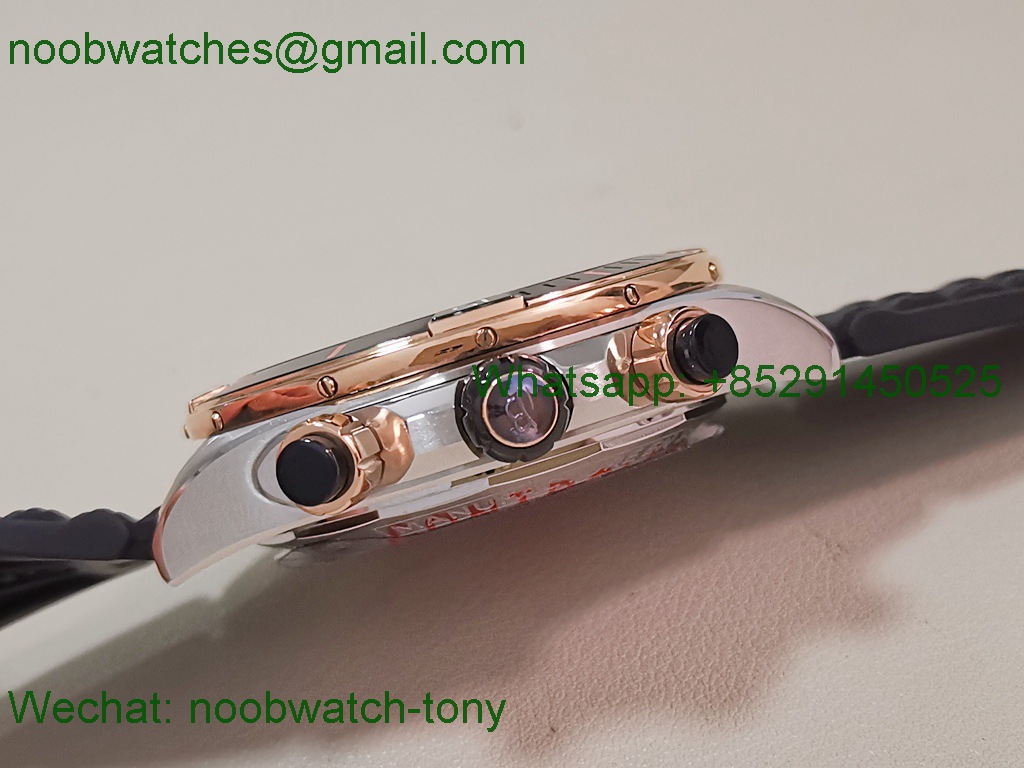 Replica Breitling Chronomat 2tone Rose Gold Green Dial black Ceramic BLS SuperClone Best