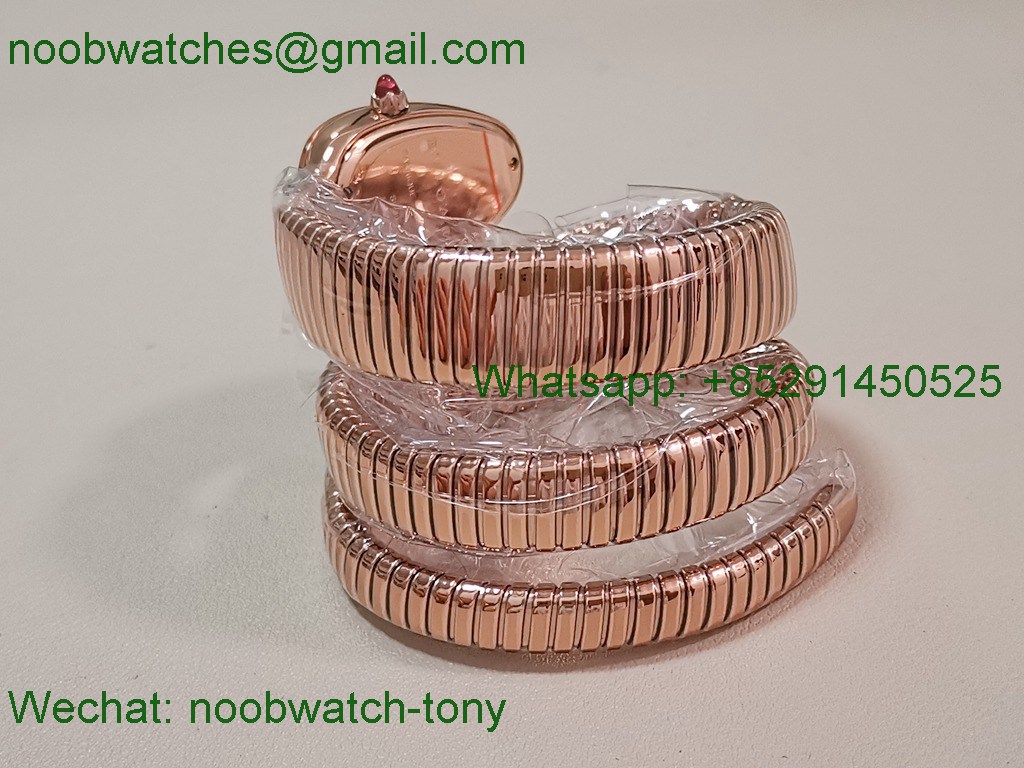 Bulgari Serpenti Rose Gold BVF 1:1 SuperClone Best White Dial Diamond SWISS ETA Quartz