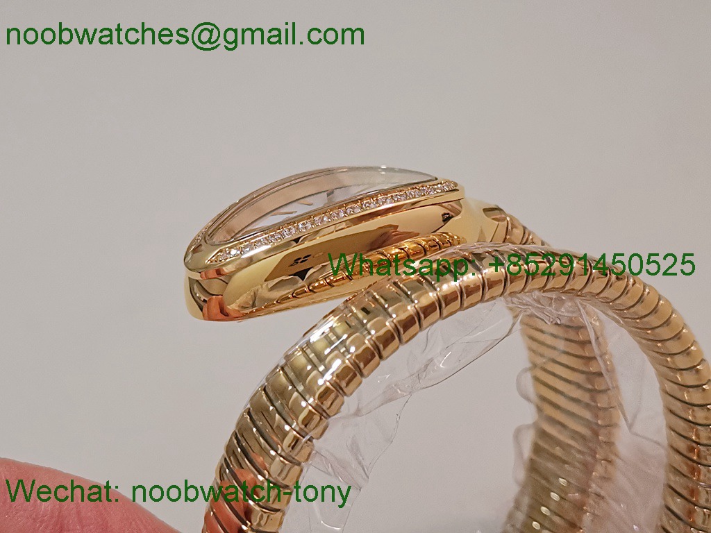 Bulgari Serpenti Yellow Gold BVF 1:1 SuperClone Best White Dial Diamond SWISS ETA Quartz