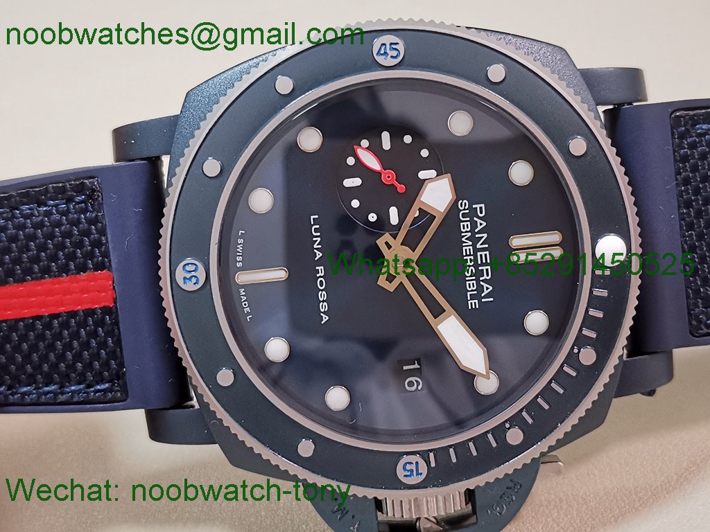 Replica Panerai PAM1466 Submersible Luna Rossa Ceramic Blue VSF P900 SuperClone Best