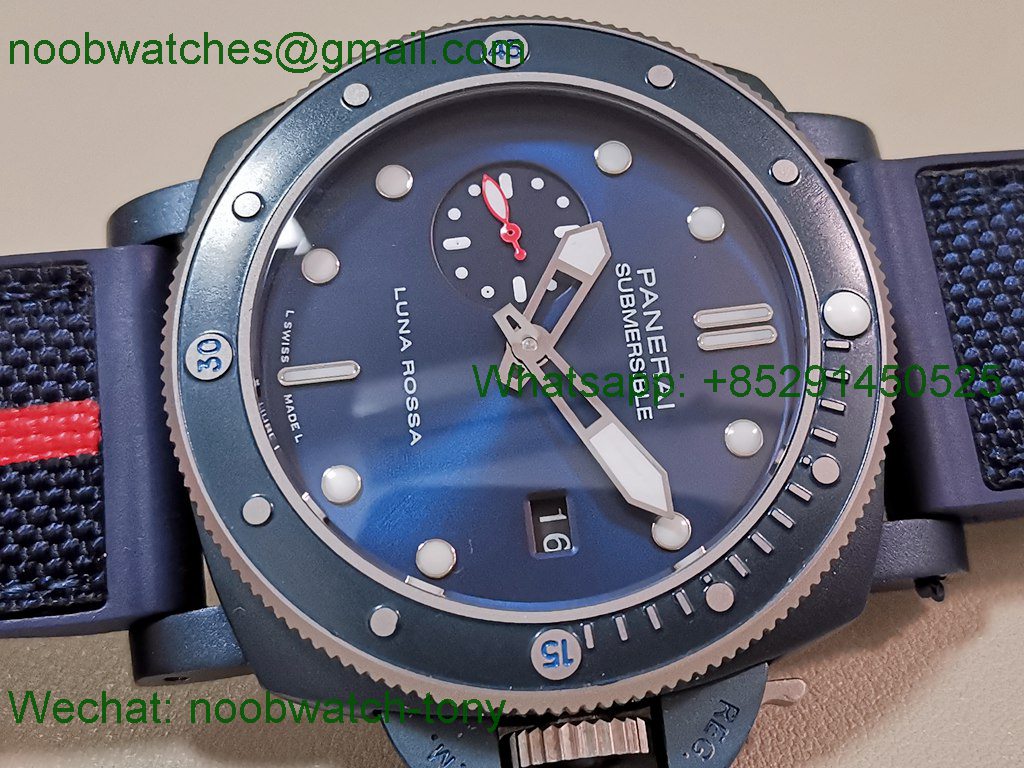 Replica Panerai PAM1466 Submersible Luna Rossa Ceramic Blue VSF P900 SuperClone Best