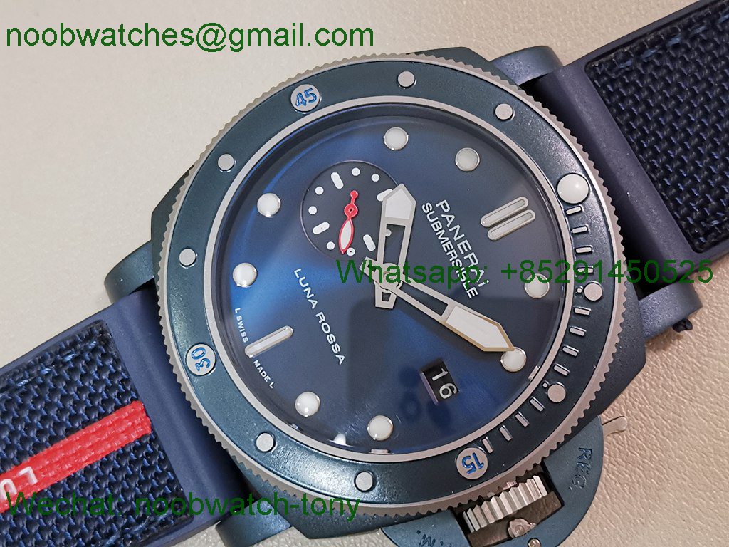 Replica Panerai PAM1466 Submersible Luna Rossa Ceramic Blue VSF P900 SuperClone Best