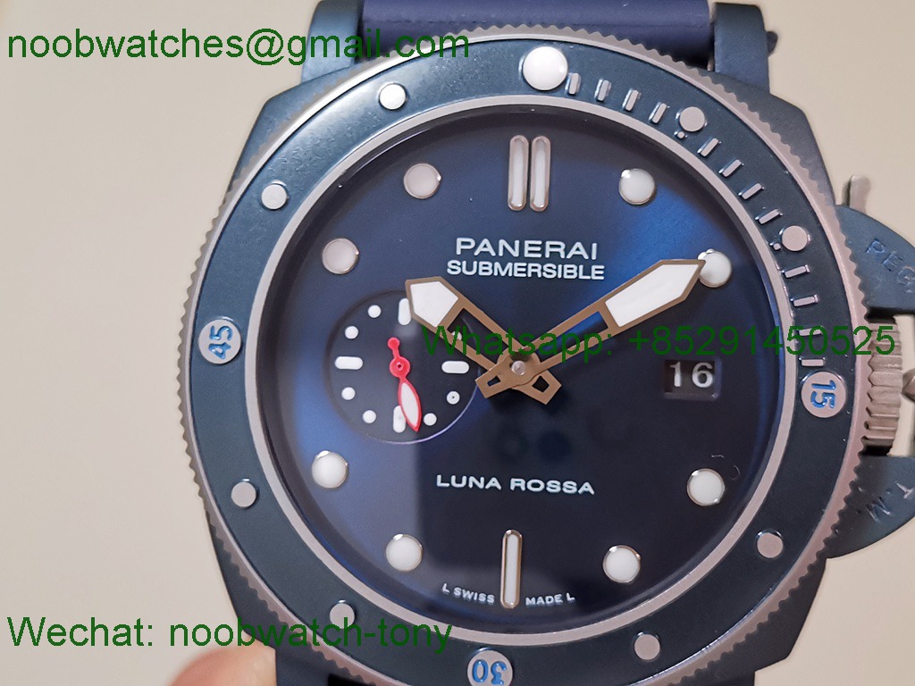 Replica Panerai PAM1466 Submersible Luna Rossa Ceramic Blue VSF P900 SuperClone Best
