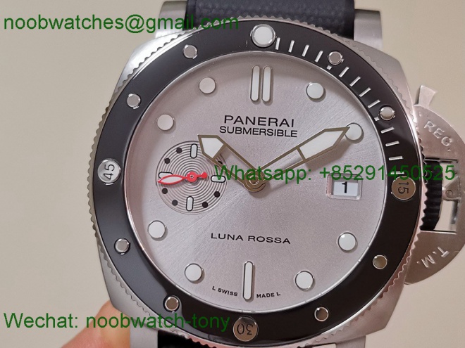 Replica PANERAI PAM1681 Submersible Luna Rossa Silver Dial VSF P900 SuperClone Best 