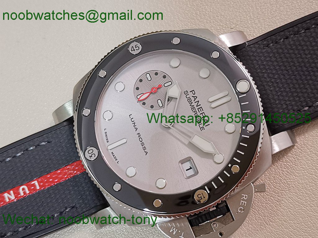 Replica PANERAI PAM1681 Submersible Luna Rossa Silver Dial VSF P900 SuperClone Best 