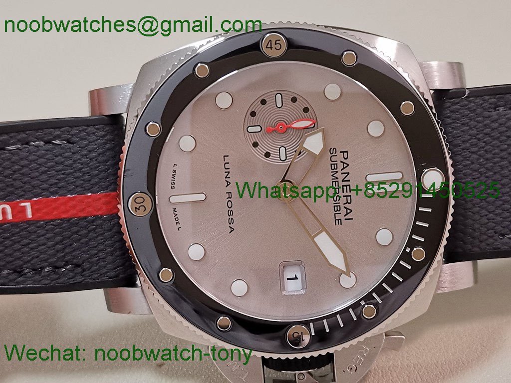 Replica PANERAI PAM1681 Submersible Luna Rossa Silver Dial VSF P900 SuperClone Best 