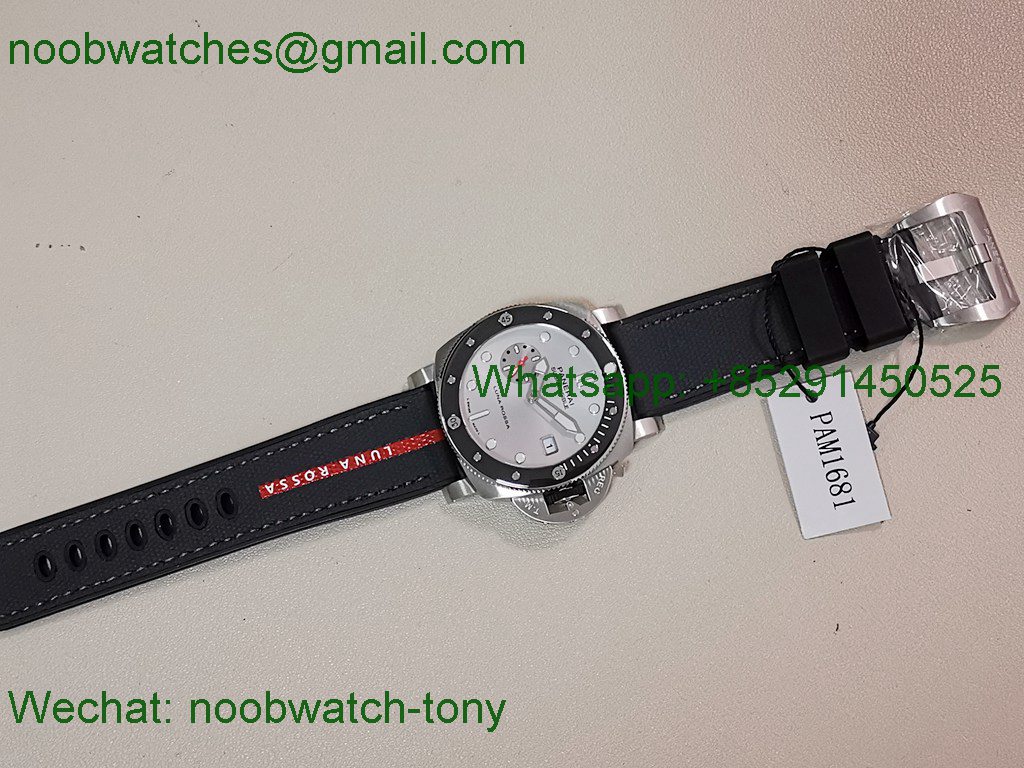 Replica PANERAI PAM1681 Submersible Luna Rossa Silver Dial VSF P900 SuperClone Best 