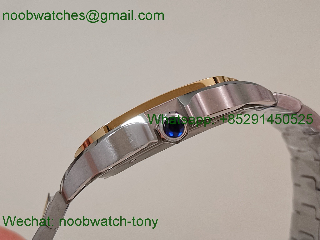 Replica Cartier Santos 40mm Yellow Gold SS Gray Dial AF SuperClone Best MY9015