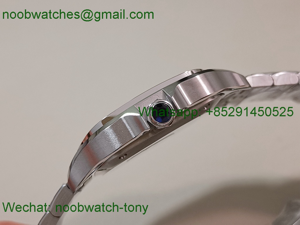 Replica Cartier Santos 35mm BVF 1:1 Best SuperClone Brown Dial SmartLinks V2 (Free Leather Strap)
