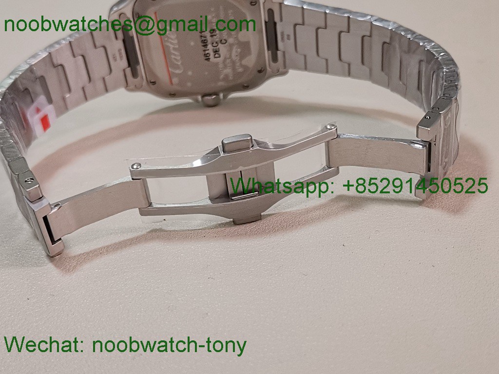 Replica Cartier Santos 35mm BVF 1:1 Best SuperClone Brown Dial SmartLinks V2 (Free Leather Strap)