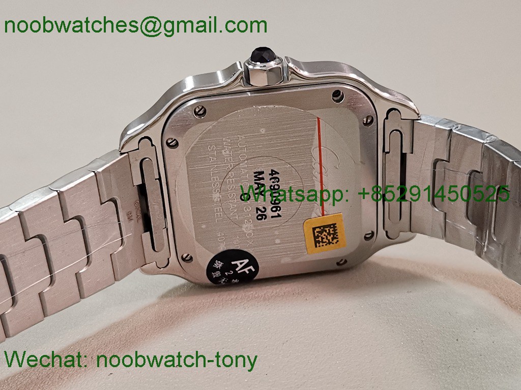 Replica Cartier Santos 35mm AF 1:1 Best SuperClone Green Dial SmartLinks V2