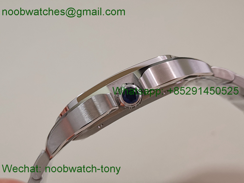 Replica Cartier Santos Mens XL Brown Dial BVF Best SuperClone Steel Bracelet