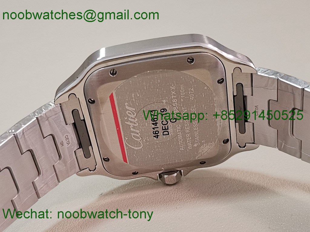 Replica Cartier Santos Mens XL Brown Dial BVF Best SuperClone Steel Bracelet