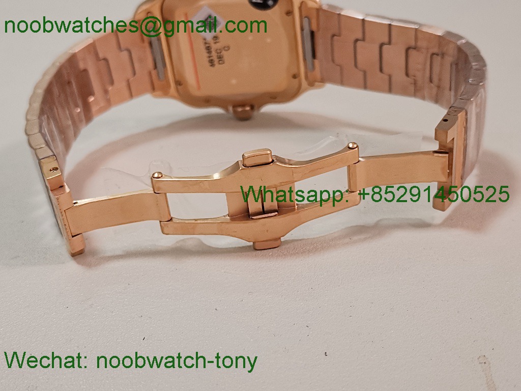 Replica Cartier Santos Mens XL Large 40mm Rose Gold White Dial AF Best SuperClone 