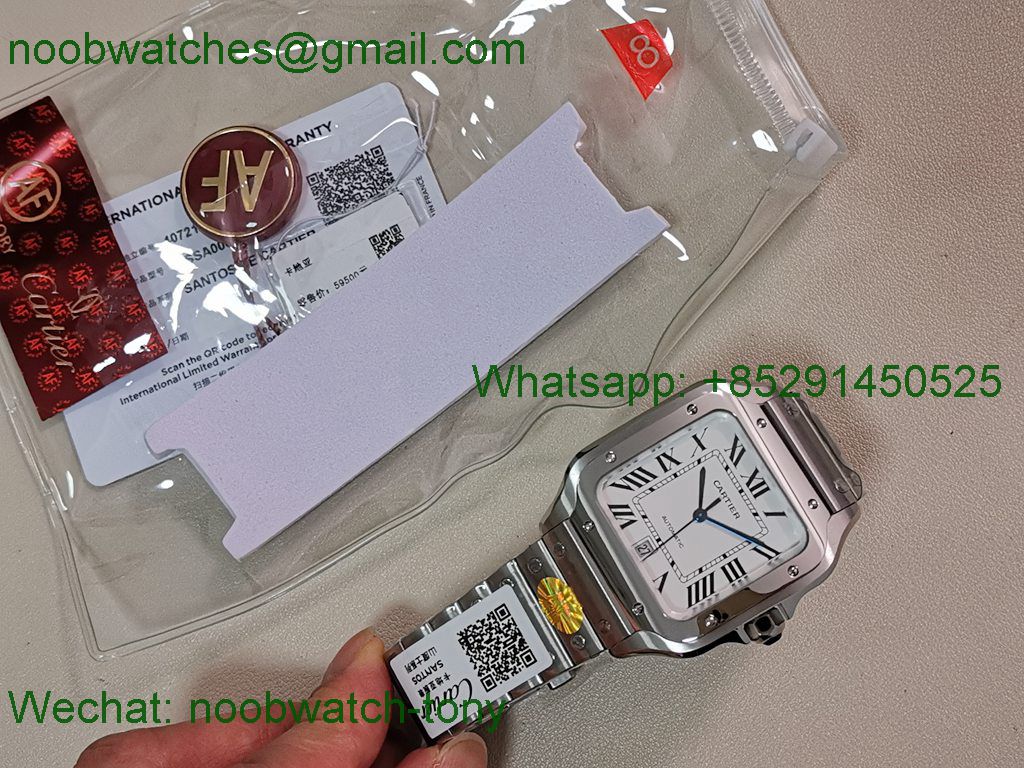 Replica Cartier Santos Mens XL Large 40mm White Dial AF Best SuperCLone