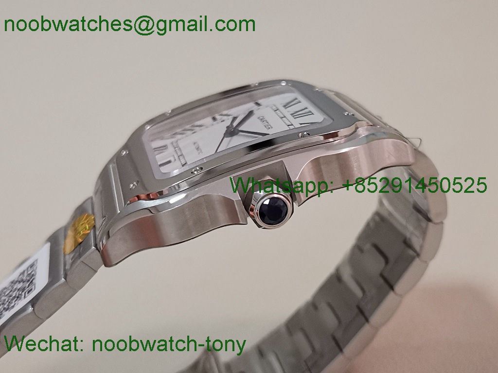 Replica Cartier Santos Mens XL Large 40mm White Dial AF Best SuperCLone