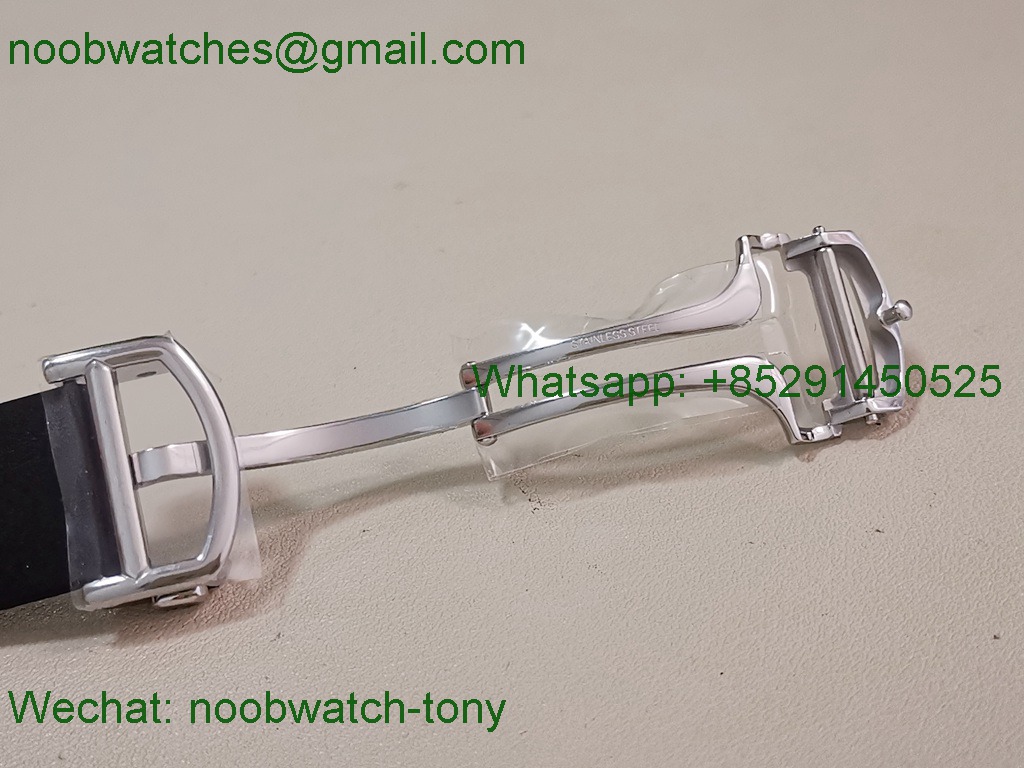 Replica Cartier Santos De Cartier Mens XL Black PVD on Rubber AF Best SuperClone 9015