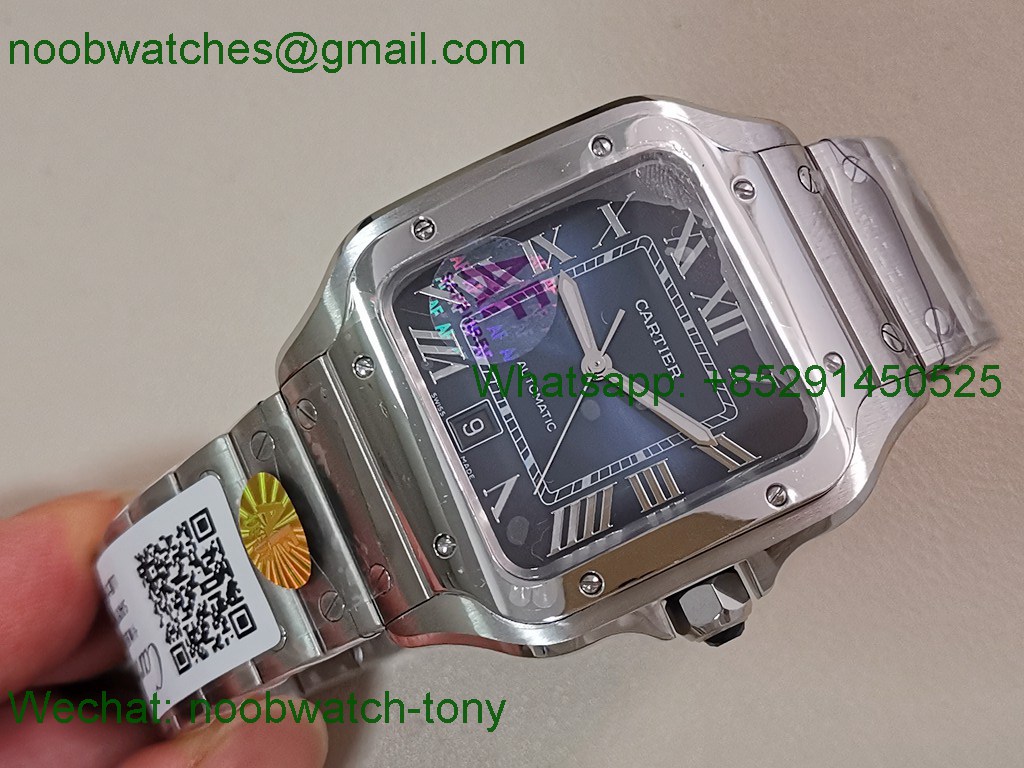 Replica Cartier Santos Mens XL Large 40mm Blue Dial AF Best SuperCLone