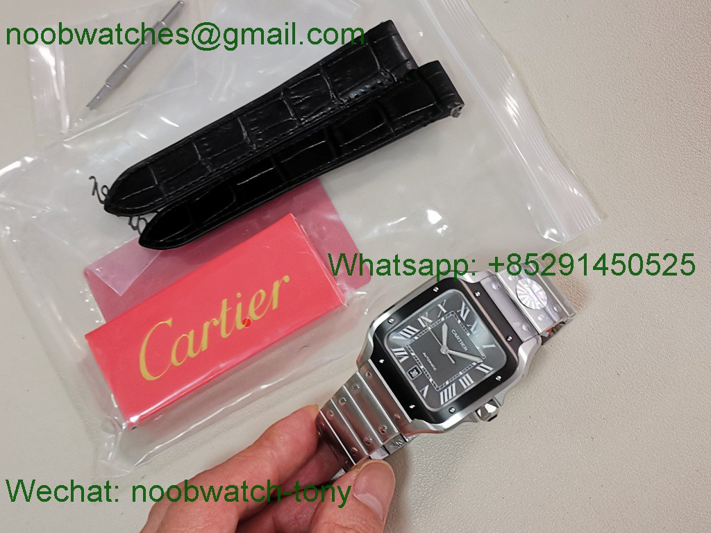 Replica Cartier Santos Mens XL Large Grey Dial BVF Best SuperClone MY9039