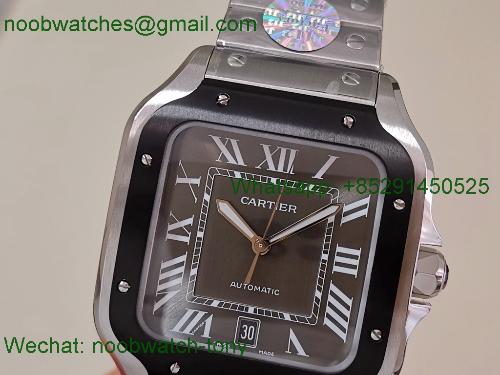 Replica Cartier Santos Mens XL Large Grey Dial BVF Best SuperClone MY9039