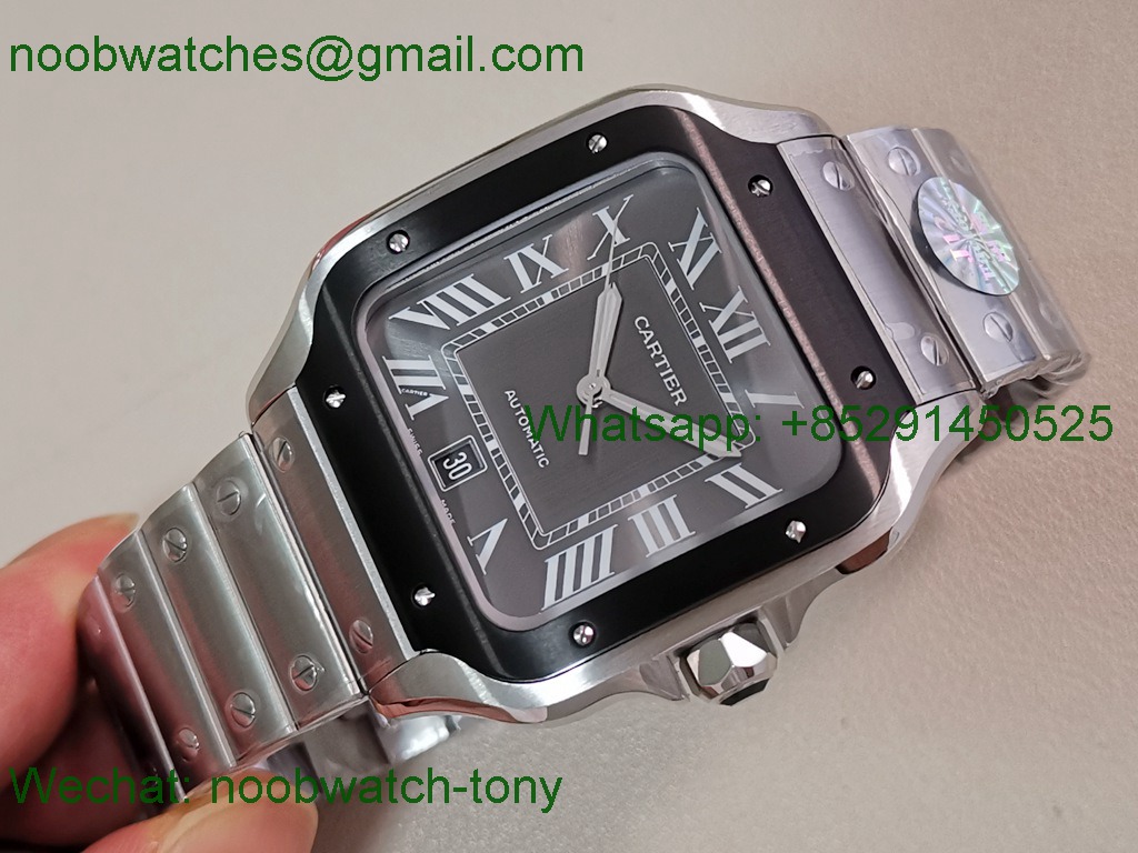 Replica Cartier Santos Mens XL Large Grey Dial BVF Best SuperClone MY9039