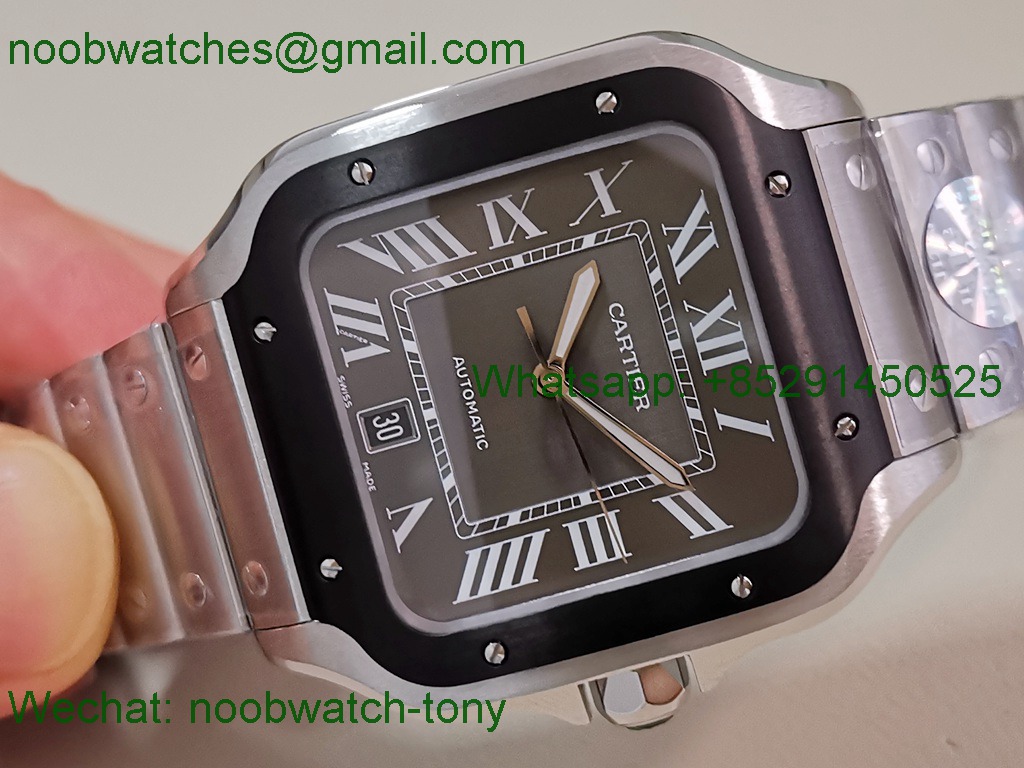 Replica Cartier Santos Mens XL Large Grey Dial BVF Best SuperClone MY9039