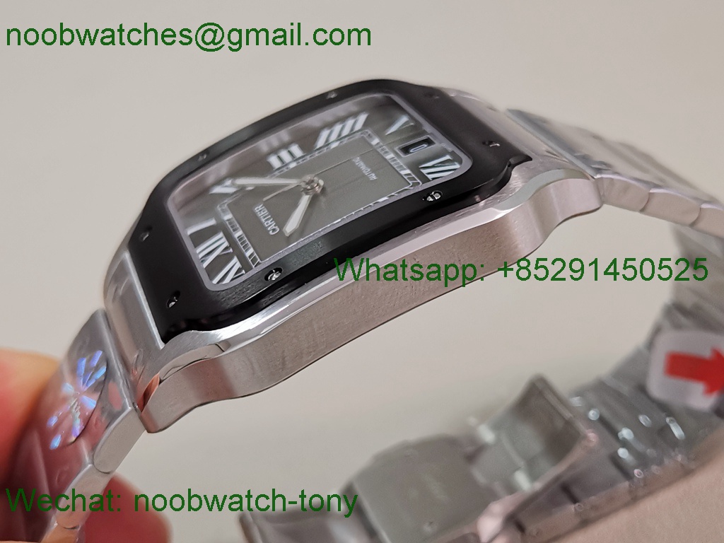 Replica Cartier Santos Mens XL Large Grey Dial BVF Best SuperClone MY9039