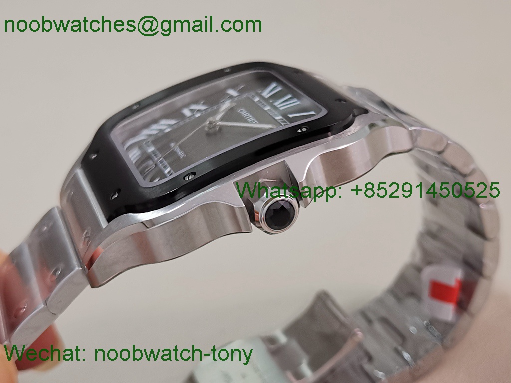 Replica Cartier Santos Mens XL Large Grey Dial BVF Best SuperClone MY9039