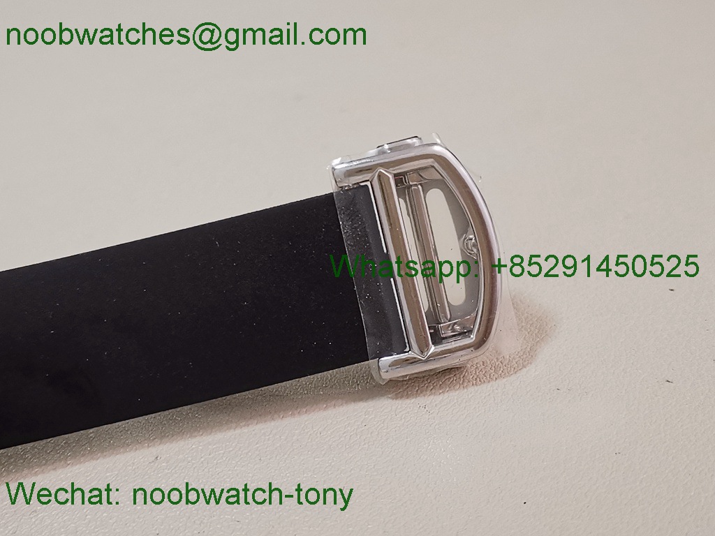 Replica Cartier Santos Mens XL Black DLC on Rubber BVF Best SuperClone MY9019